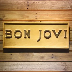Bon Jovi Wood Sign