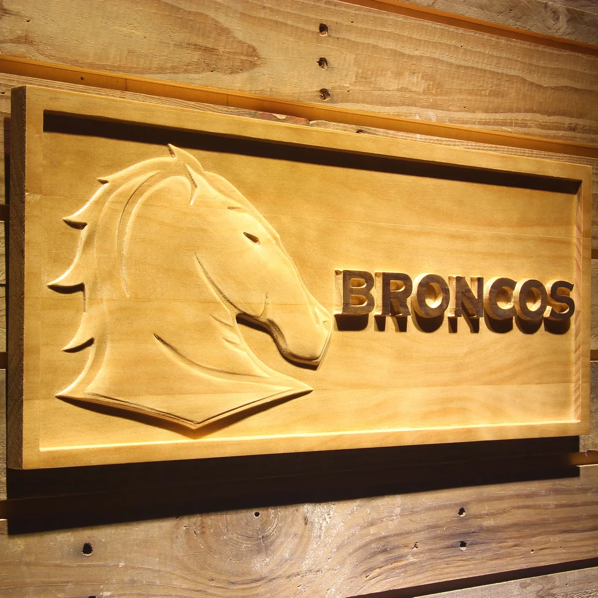 Brisbane Broncos Wood Sign