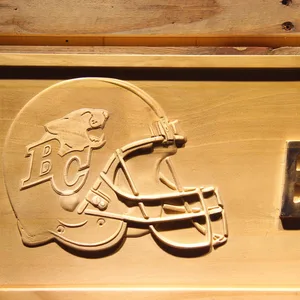 British Columbia Lions Helmet Wood Sign - Legacy Edition