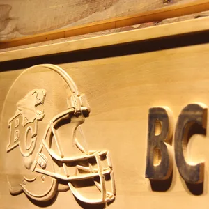 British Columbia Lions Helmet Wood Sign - Legacy Edition
