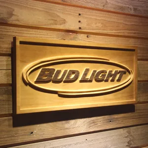 Bud Light Horizontal Wood Sign