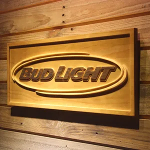 Bud Light Horizontal Wood Sign