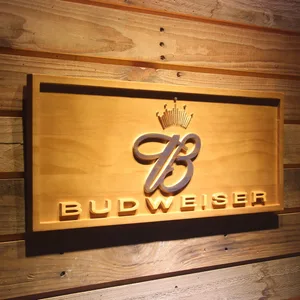 Budweiser Crowned B  Wood Sign