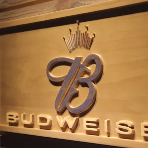 Budweiser Crowned B  Wood Sign