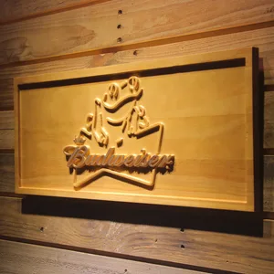 Budweiser Frog Wood Sign