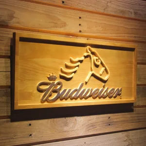 Budweiser Horse Wood Sign
