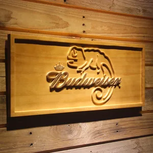 Budweiser Lizard Wood Sign