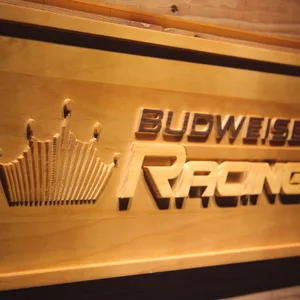 Budweiser Racing Wood Sign