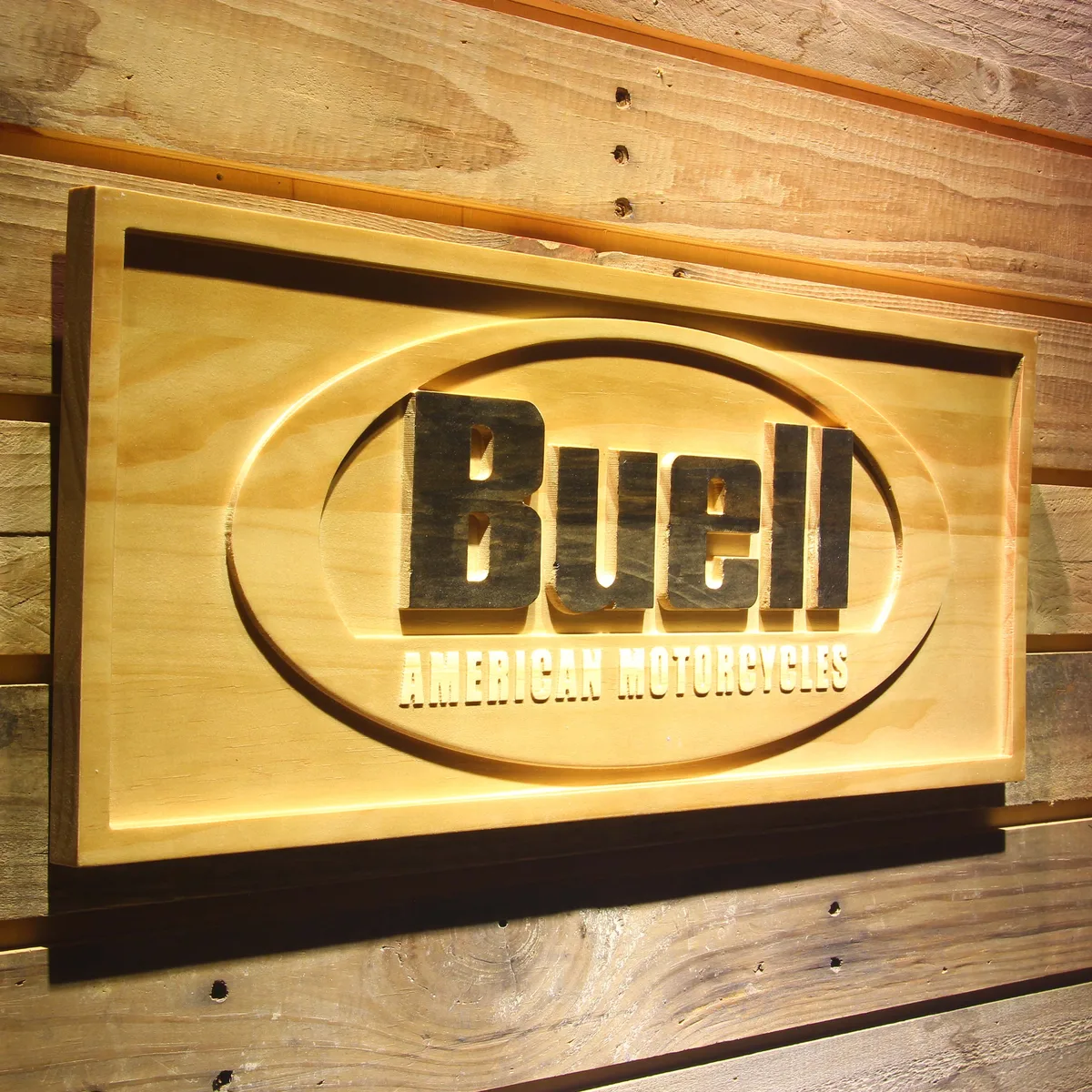 Buell Wood Sign