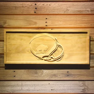 Buffalo Bills 1965-1973 Helmet Wood Sign - Legacy Edition