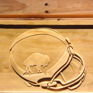 Buffalo Bills 1965-1973 Helmet Wood Sign - Legacy Edition