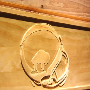Buffalo Bills 1965-1973 Helmet Wood Sign - Legacy Edition