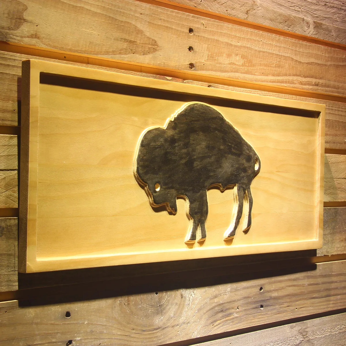 Buffalo Bills 1970-1973 Silhoutte Logo Wood Sign - Legacy Edition