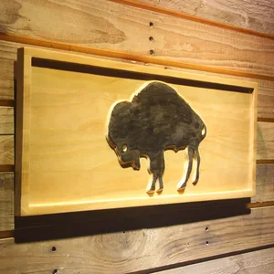 Buffalo Bills 1970-1973 Silhoutte Logo Wood Sign - Legacy Edition