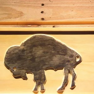 Buffalo Bills 1970-1973 Silhoutte Logo Wood Sign - Legacy Edition