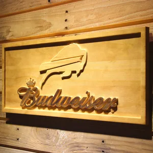 Buffalo Bills Budweiser Wood Sign