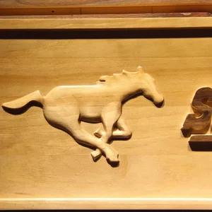 Calgary Stampeders Horse Outline Wood Sign