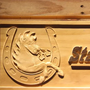 Calgary Stampeders Horseshoe Logo Wood Sign