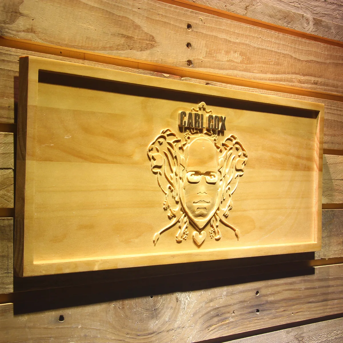 Carl Cox Wood Sign