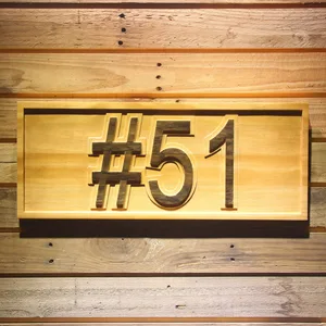 Carolina Panthers Sam Mills Memorial Wood Sign - Legacy Edition