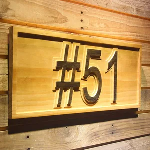Carolina Panthers Sam Mills Memorial Wood Sign - Legacy Edition