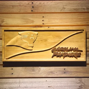 Carolina Panthers Split Wood Sign
