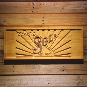 Cerveza Sol Wood Sign