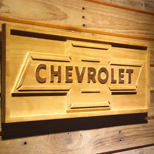 Chevrolet Old Logo Wood Sign