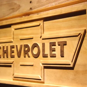 Chevrolet Old Logo Wood Sign