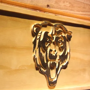 Chicago Bears Bear Logo Wood Sign