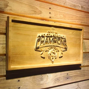 Chicago Bears NFC Conference Champions Wood Sign - Legacy Edition