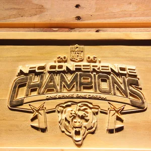 Chicago Bears NFC Conference Champions Wood Sign - Legacy Edition
