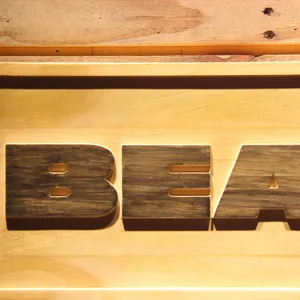 Chicago Bears Text Wood Sign