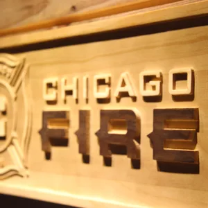 Chicago Fire Wood Sign