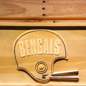 Cincinnati Bengals 1968-1979 Helmet Wood Sign - Legacy Edition