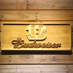 Cincinnati Bengals Budweiser Wood Sign