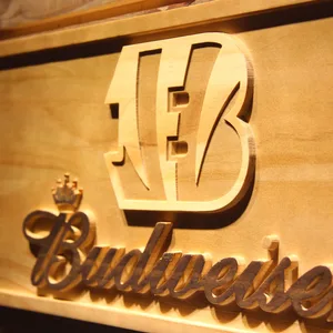 Cincinnati Bengals Budweiser Wood Sign