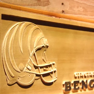 Cincinnati Bengals Helmet Wood Sign
