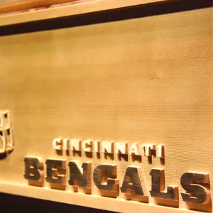 Cincinnati Bengals Helmet Wood Sign