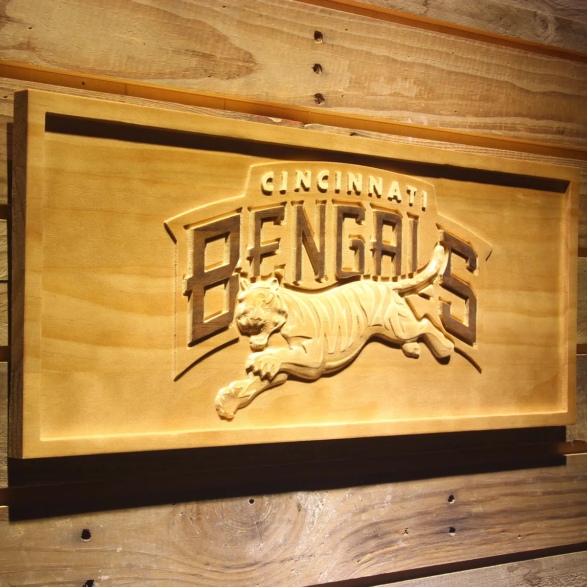Cincinnati Bengals Wood Sign