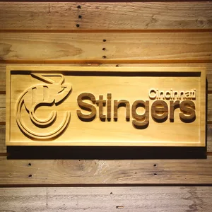 Cincinnati Stingers Wood Sign - Legacy Edition