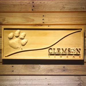 Clemson Tigers Split Wood Sign