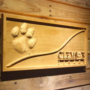 Clemson Tigers Split Wood Sign