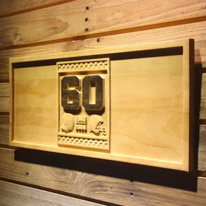 Cleveland Browns 60th Anniversary Logo Wood Sign - Legacy Edition