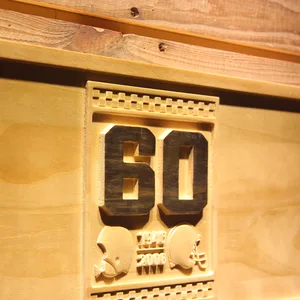 Cleveland Browns 60th Anniversary Logo Wood Sign - Legacy Edition