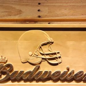 Cleveland Browns Budweiser Wood Sign