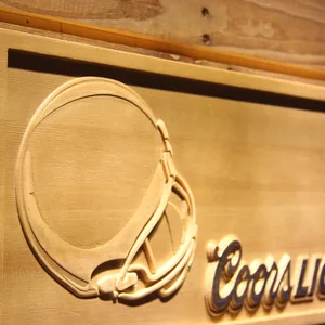 Cleveland Browns Coors Light Helmet Wood Sign