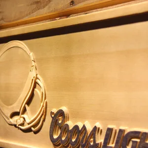 Cleveland Browns Coors Light Helmet Wood Sign