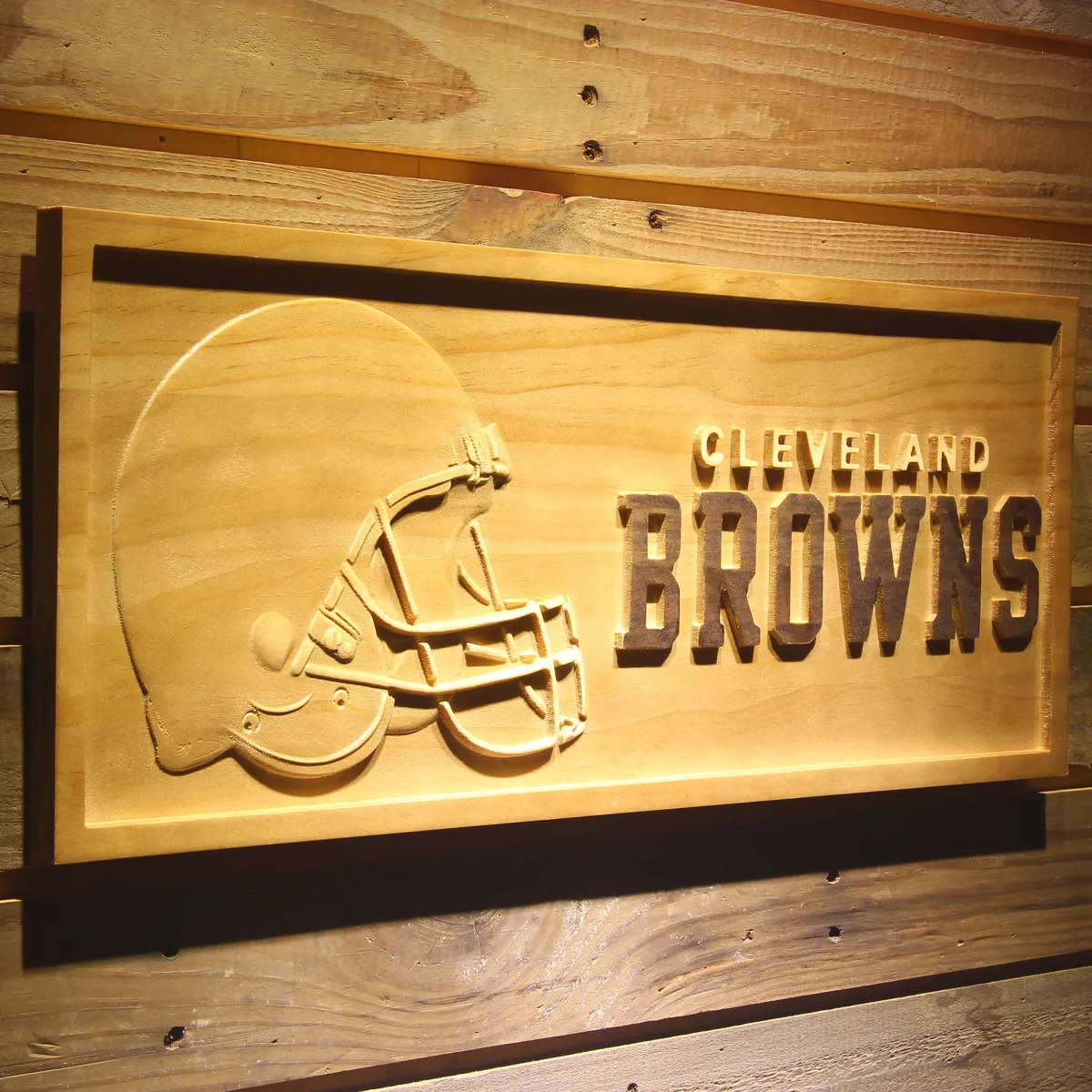 Cleveland Browns Wood Sign