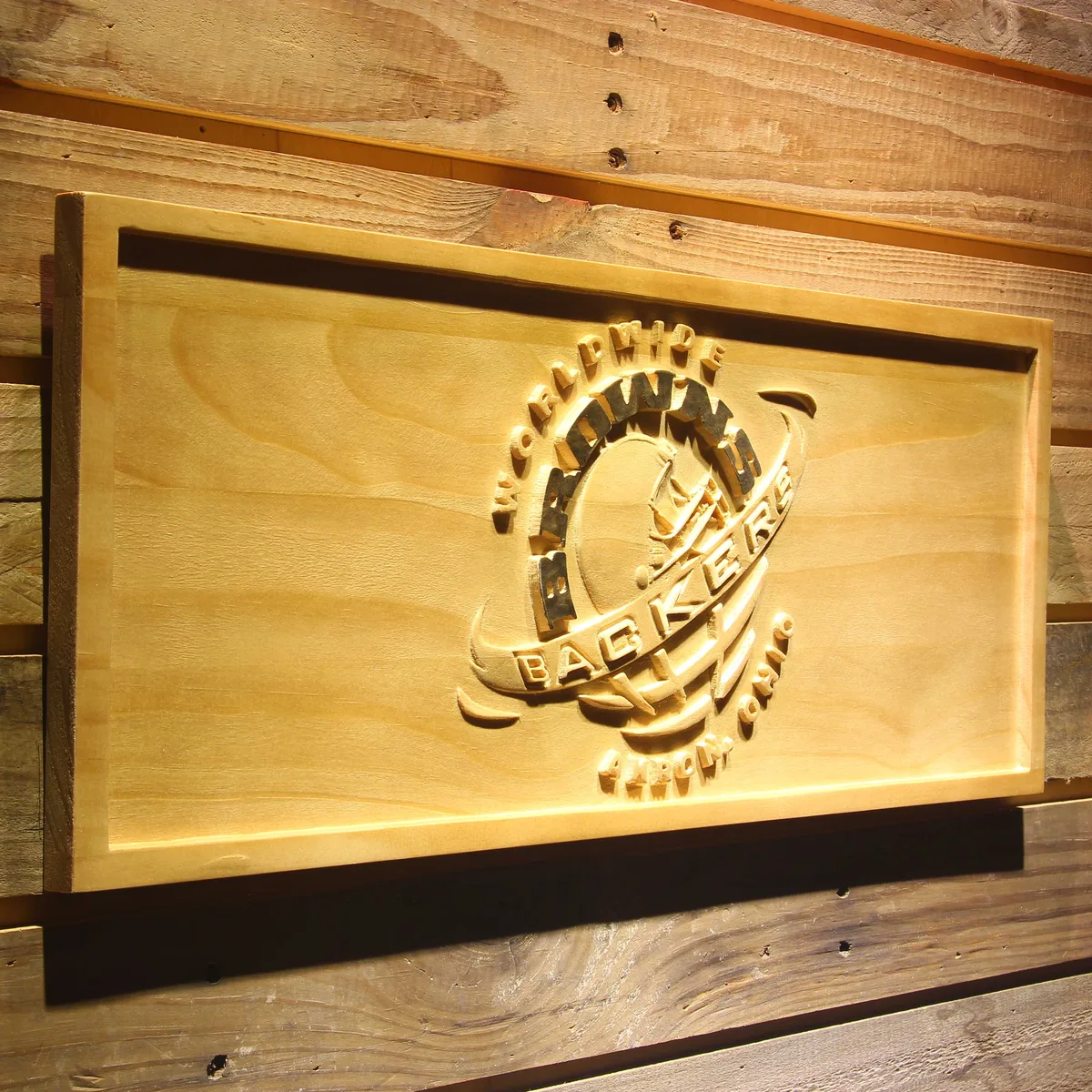 Cleveland Browns Worldwide Browns Backers Wood Sign